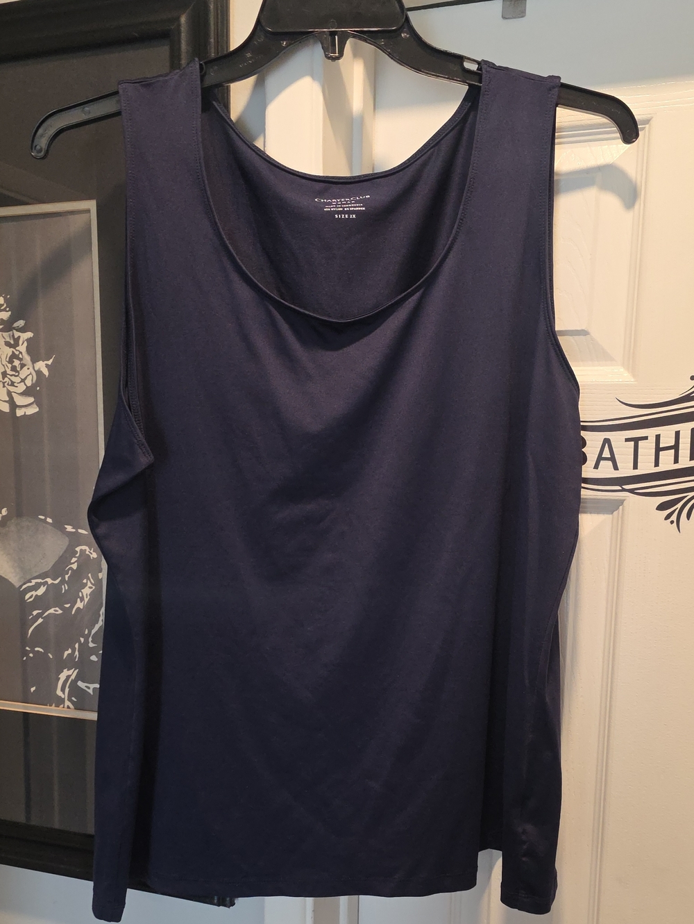 Charter Club Navy Scoop Neck Tank Top